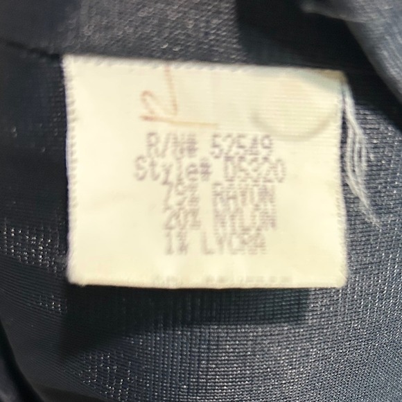 Vtg Laundry Shelli Segal Black Velvet Long Sleeve Scoop‎ Neck Midi Dress Size M - Picture 7 of 8